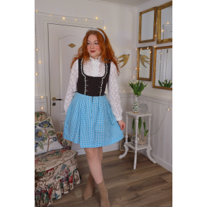 Light Blue Gingham Cottagecore Dress | S