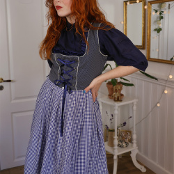 Blue Cottagecore Vintage Dress | L