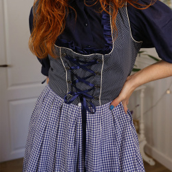 Blue Cottagecore Vintage Dress | L