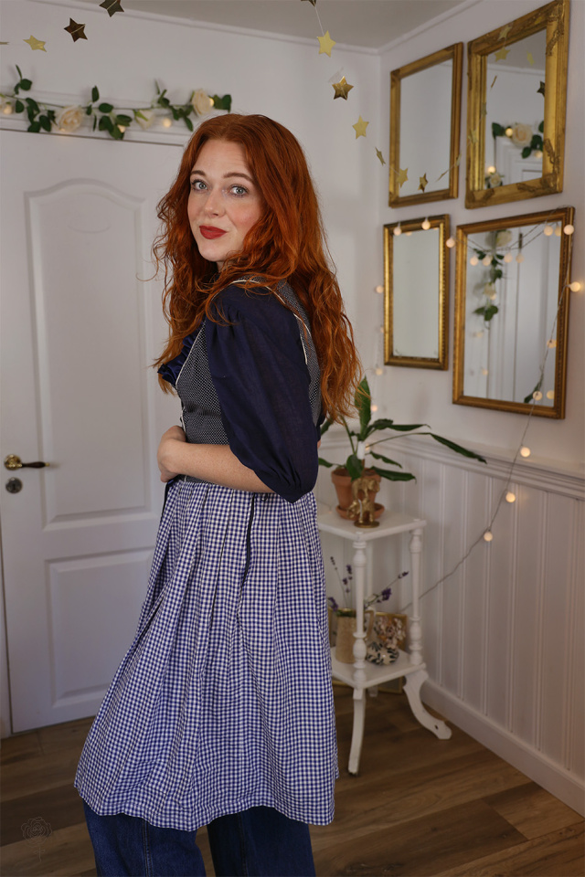 Blue Cottagecore Vintage Dress | L