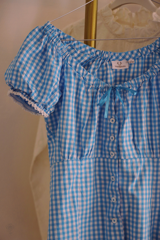 Light Blue Gingham Top | S