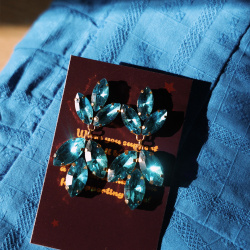 Blue Glass Earrings 