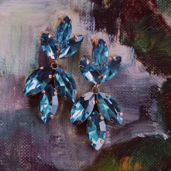 Blue Glass Earrings 