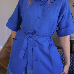Blue Vintage Robe Top | M/L