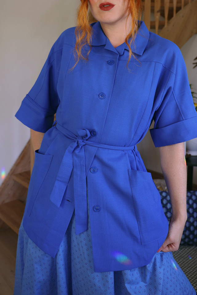 Blue Vintage Robe Top | M/L