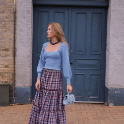 Blue Sky | Square Neck Sweater 