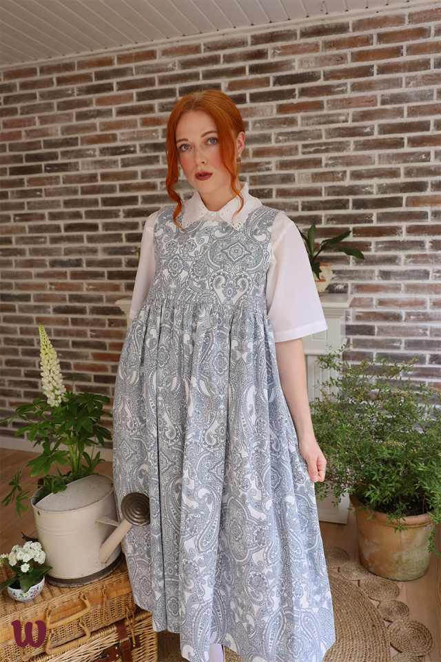 Rita's Blue Paisley Remade Vintage Dress | S/M