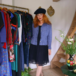 Elegant Blue Floral Vintage Set | S