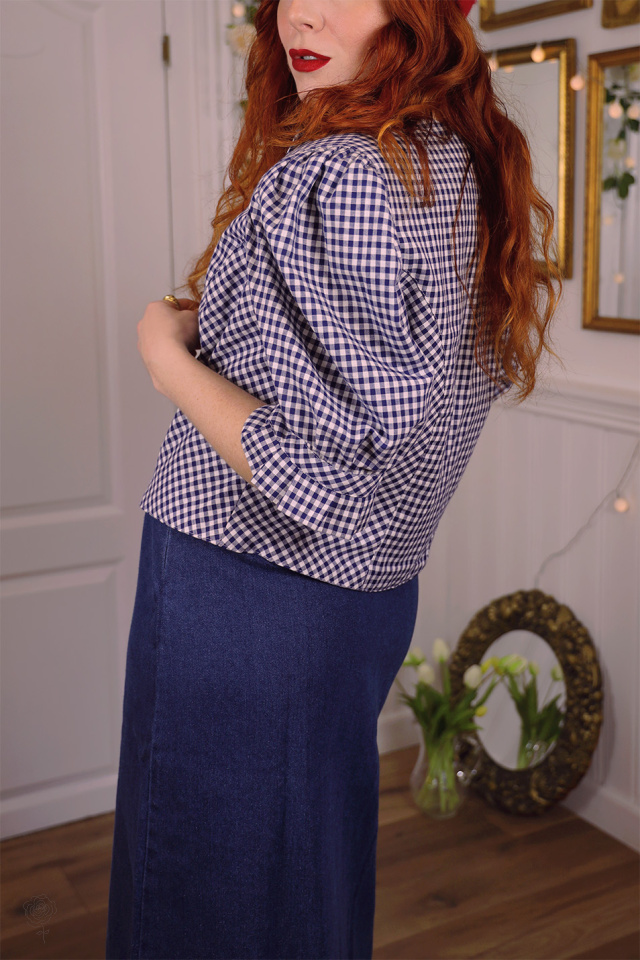 Blue Gingham Cottage Top | L