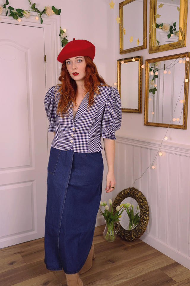 Blue Gingham Cottage Top | L