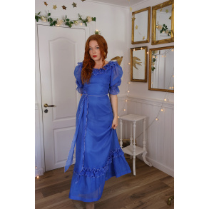 Blue 70's Vintage Maxi Gown | S