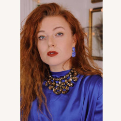 Blue Elegante Blouse | S-M