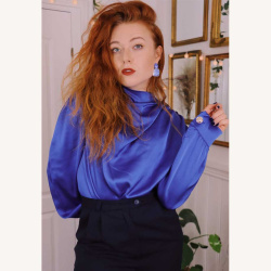 Blue Elegante Blouse | S-M