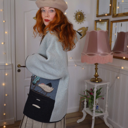 Blue Shade Winter Wool Jacket | L