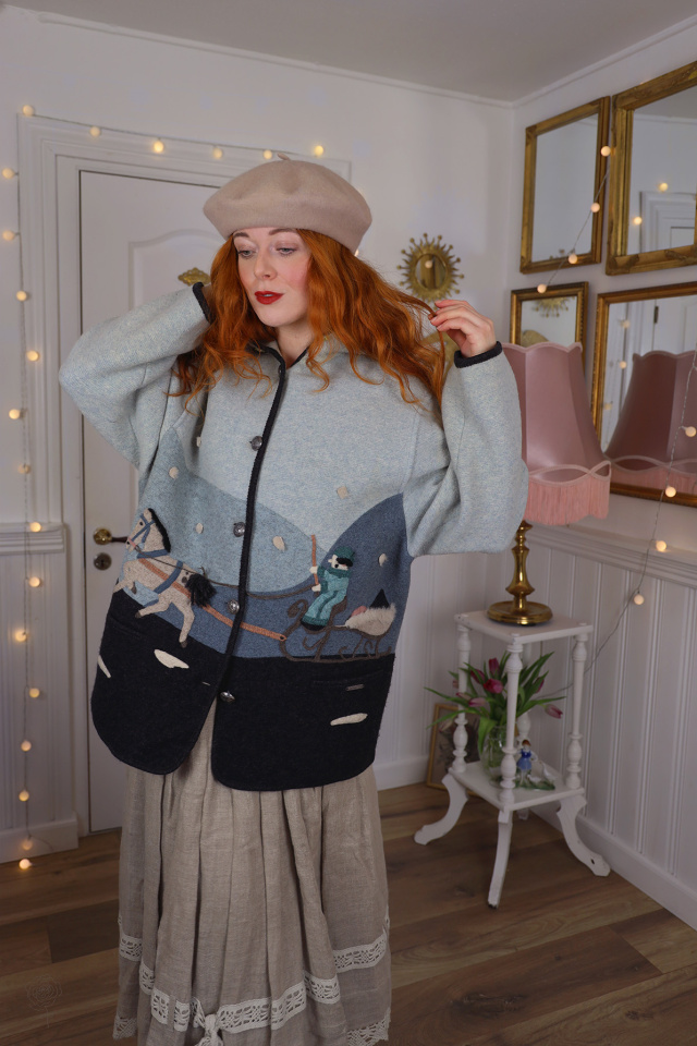 Blue Shade Winter Wool Jacket | L