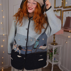 Blue Shade Winter Wool Jacket | L