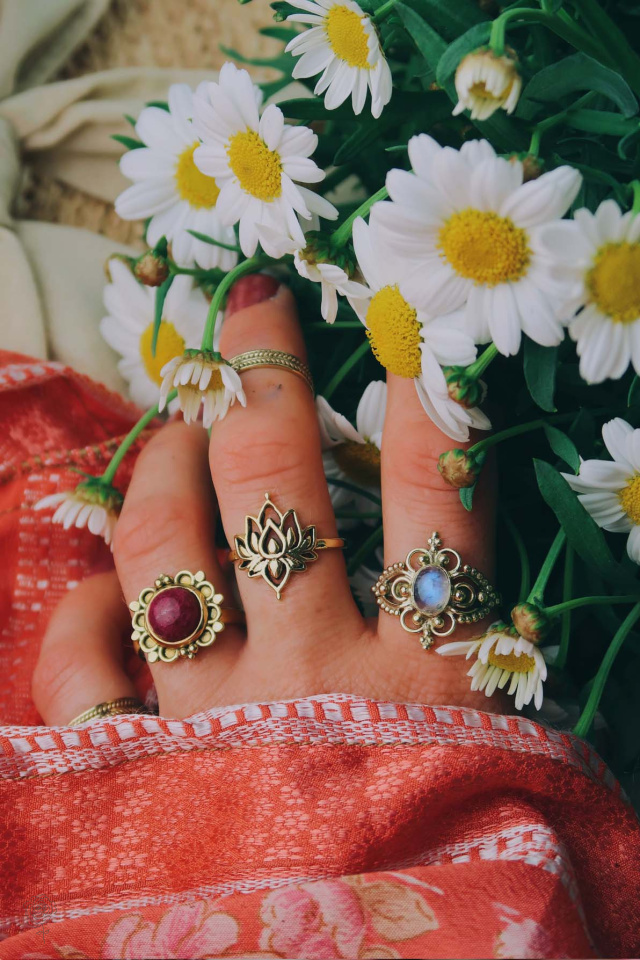 Cleorina Boho Brass Ring 
