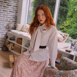 Boho Bow Office Blouse 