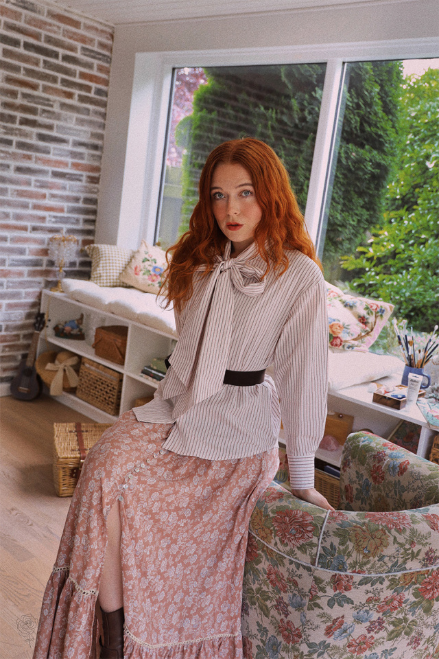 Boho Bow Office Blouse 