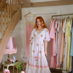 Pink Boho Sola Maxi Dress 