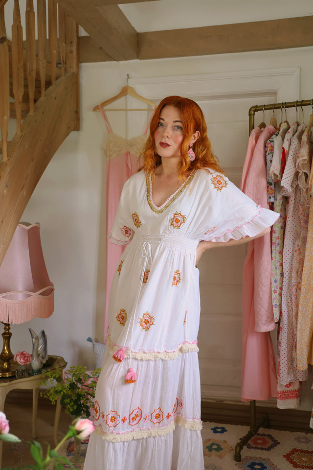 Pink Boho Sola Maxi Dress 