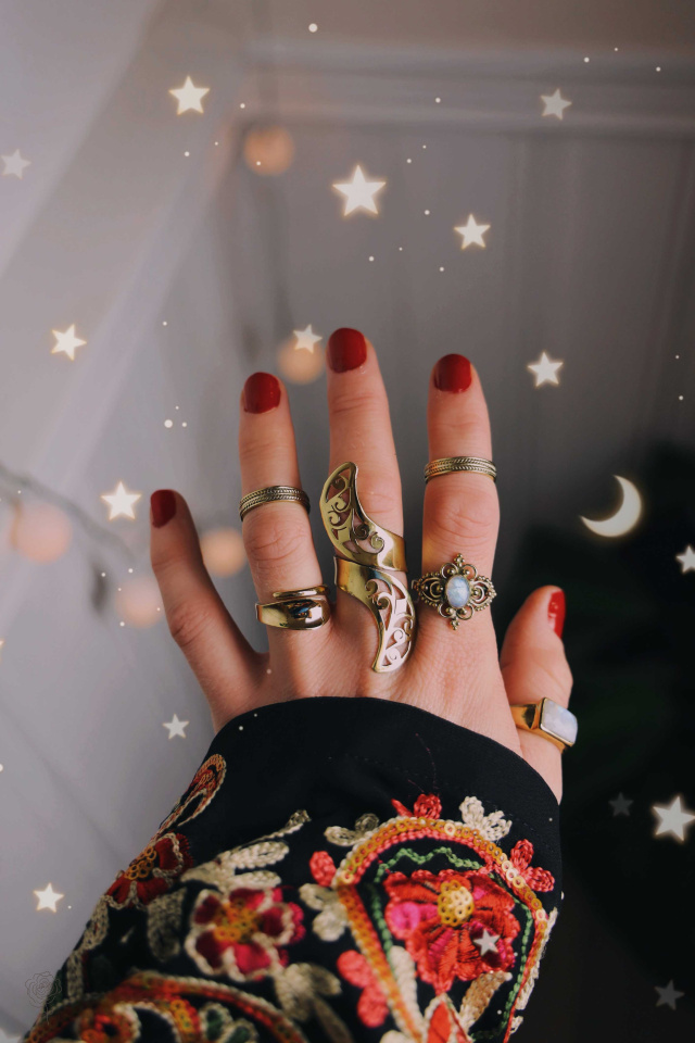Luna Statement Brass Ring 