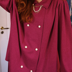Bright Burgundy 80's Vintage Set | XXL