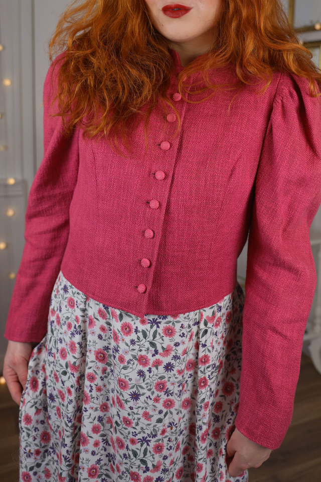Elegant Bright Pink Vintage Jacket | M