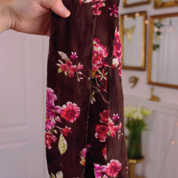 Brown Floral Hair Tie 