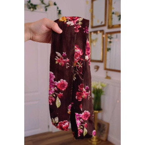 Brown Floral Hair Tie 