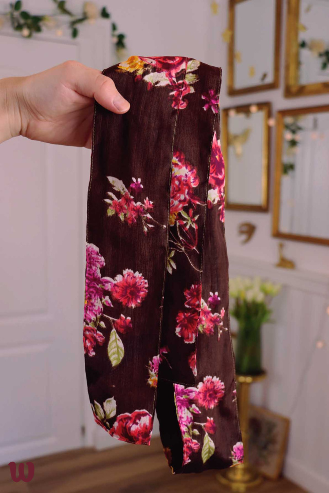 Brown Floral Hair Tie 