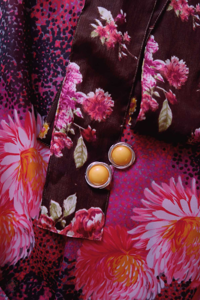 Brown Floral Hair Tie 