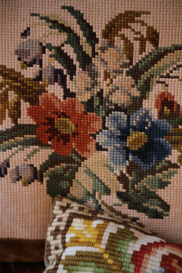 Stunning Brown Floral Velvet Retro Pillow