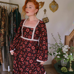 Brown Yvonne Cotton Dress | Photoshoot Piece | S