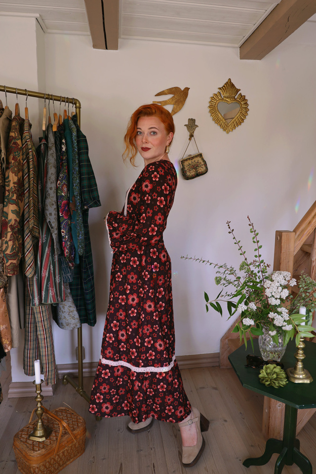 Brown Yvonne Cotton Dress | Photoshoot Piece | S