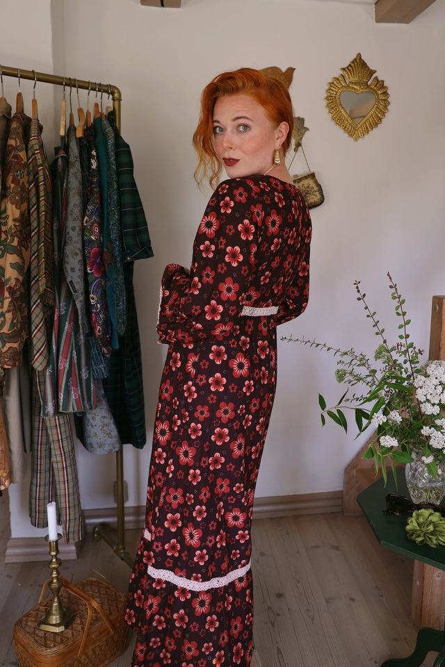 Brown Yvonne Cotton Dress | Photoshoot Piece | S