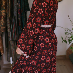 Brown Yvonne Cotton Dress | Photoshoot Piece | S