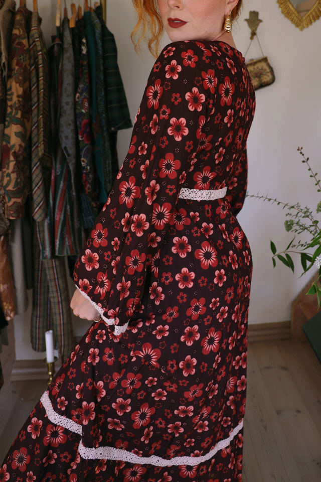 Brown Yvonne Cotton Dress | Photoshoot Piece | S