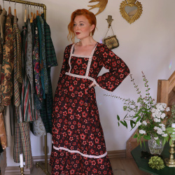 Brown Yvonne Cotton Dress | Photoshoot Piece | S