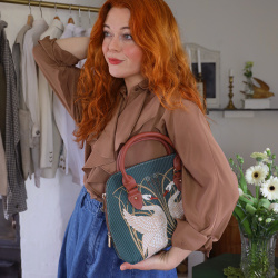 Brown Frill Elegant Vintage Blouse | S