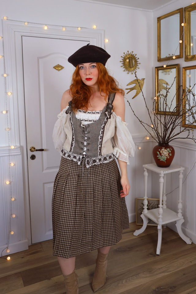 Romantic Linen Boho Vintage Top | XL