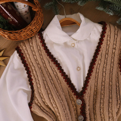 Brown Knitted Vintage Waistcoat | M