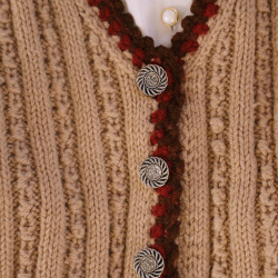 Brown Knitted Vintage Waistcoat | M