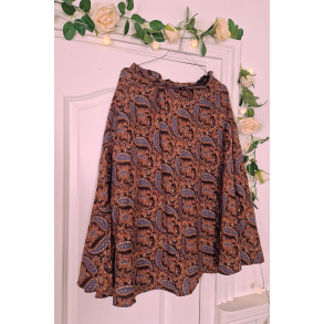 Anna | Brown Paisley Skirt 