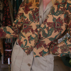 Brown Floral Autumn Vintage Jacket | M