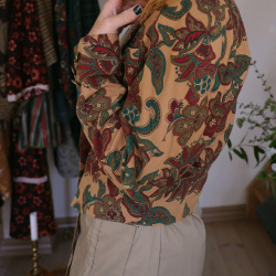 Brown Floral Autumn Vintage Jacket | M