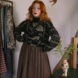 Stunning Brown Vintage Skirt | XS