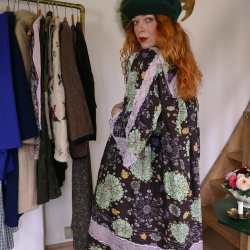 Groovy Lace &amp; Floral Vintage Dress | S