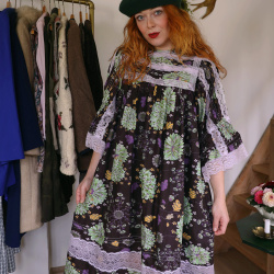 Groovy Lace &amp; Floral Vintage Dress | S