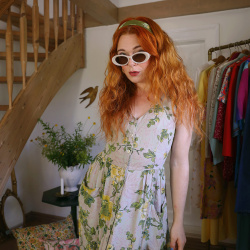 Sand Yellow Rose 90's Dress | S